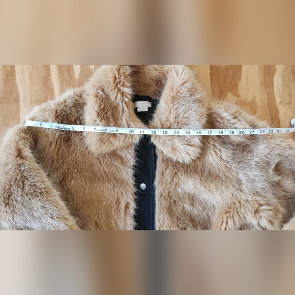 COPY - Stella McCartney Faux Fur Jacket with Denim Detail Trim - Picture 8 of 16